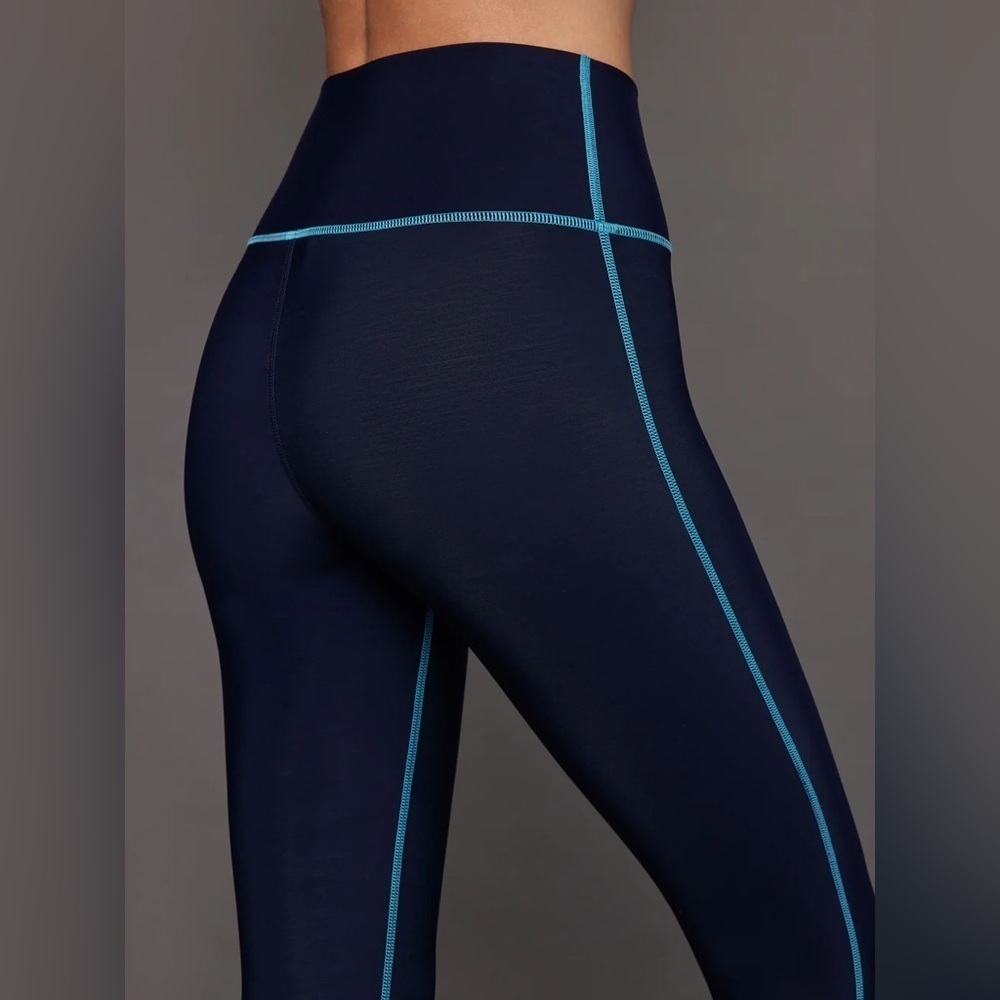 NWT Carbon38 navy high rise legging fleece back sz sm - Picture 4 of 10